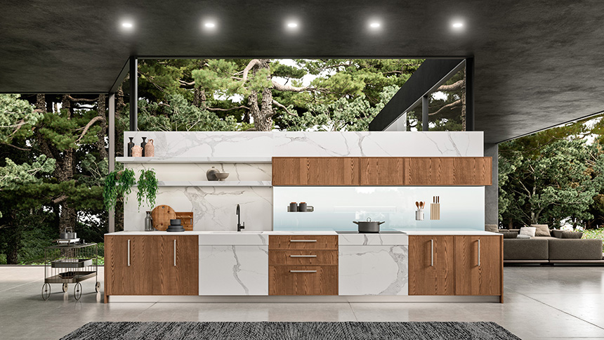 ARAN Cucine Guadalupe: el sistema interior de cajones para una cocina organizada