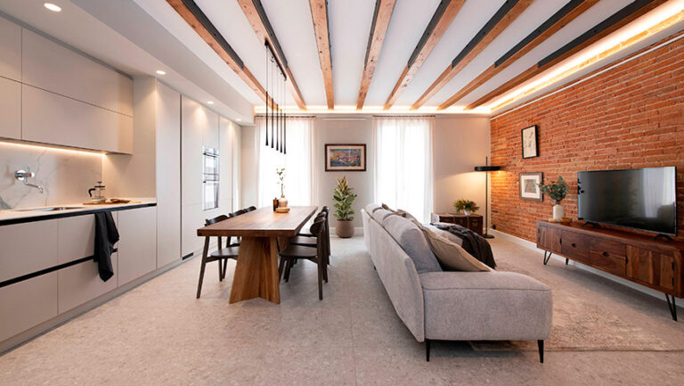 Cocina REKKER de alta gama integrada en la arquitectura de la vivienda