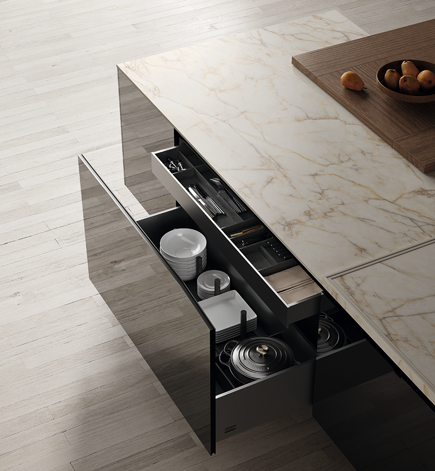 Cocina Elementi de Snaidero con tirador integrado