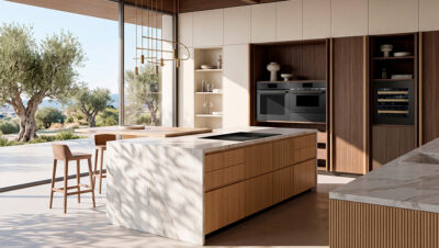 Vinotecas Matte Collection de cristal negro mate y hornos de Pando Integral Cooking presentados en SICAM 2026